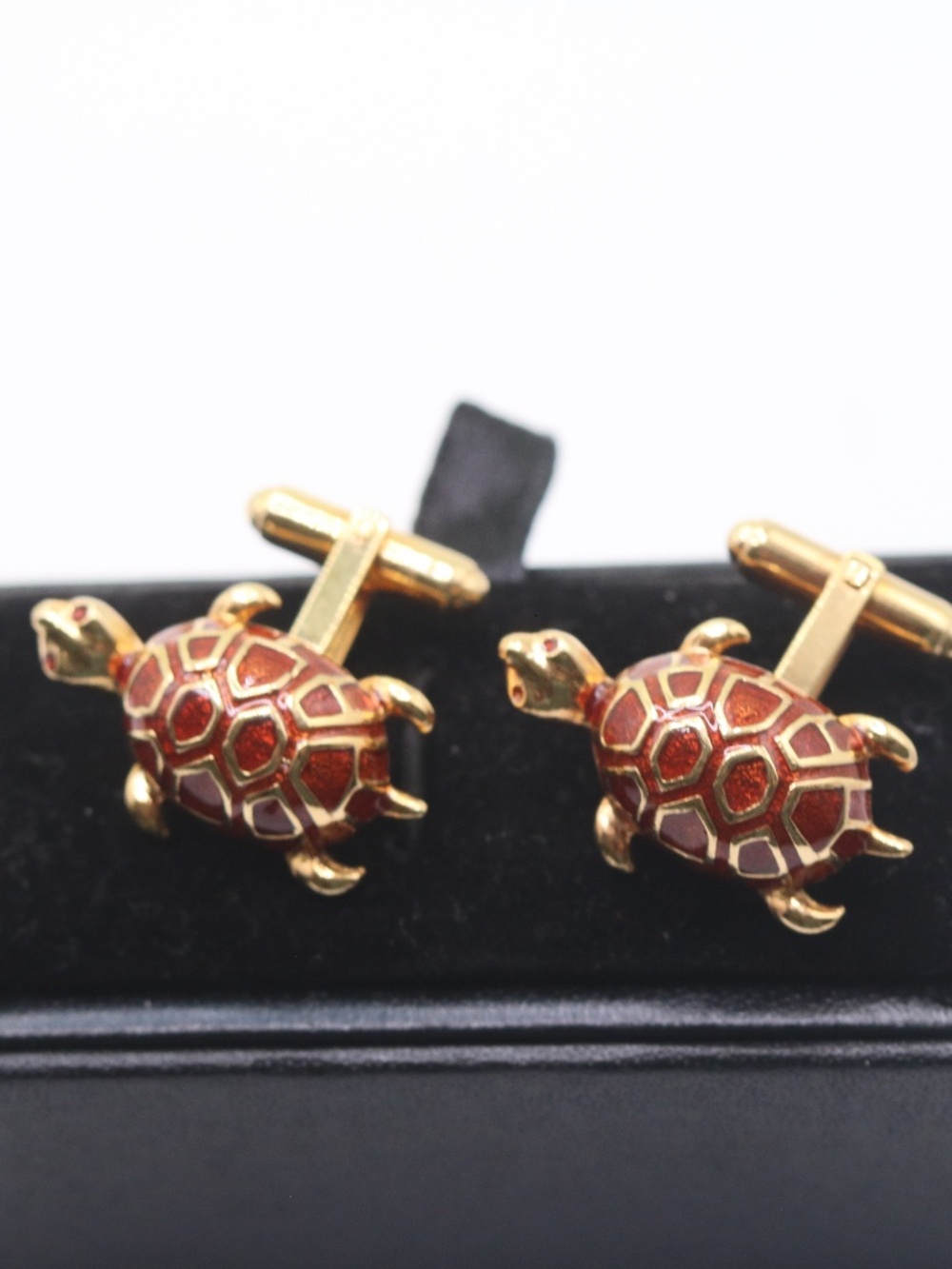 Vintage  Enamel Turtle Cufflinks